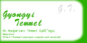 gyongyi temmel business card